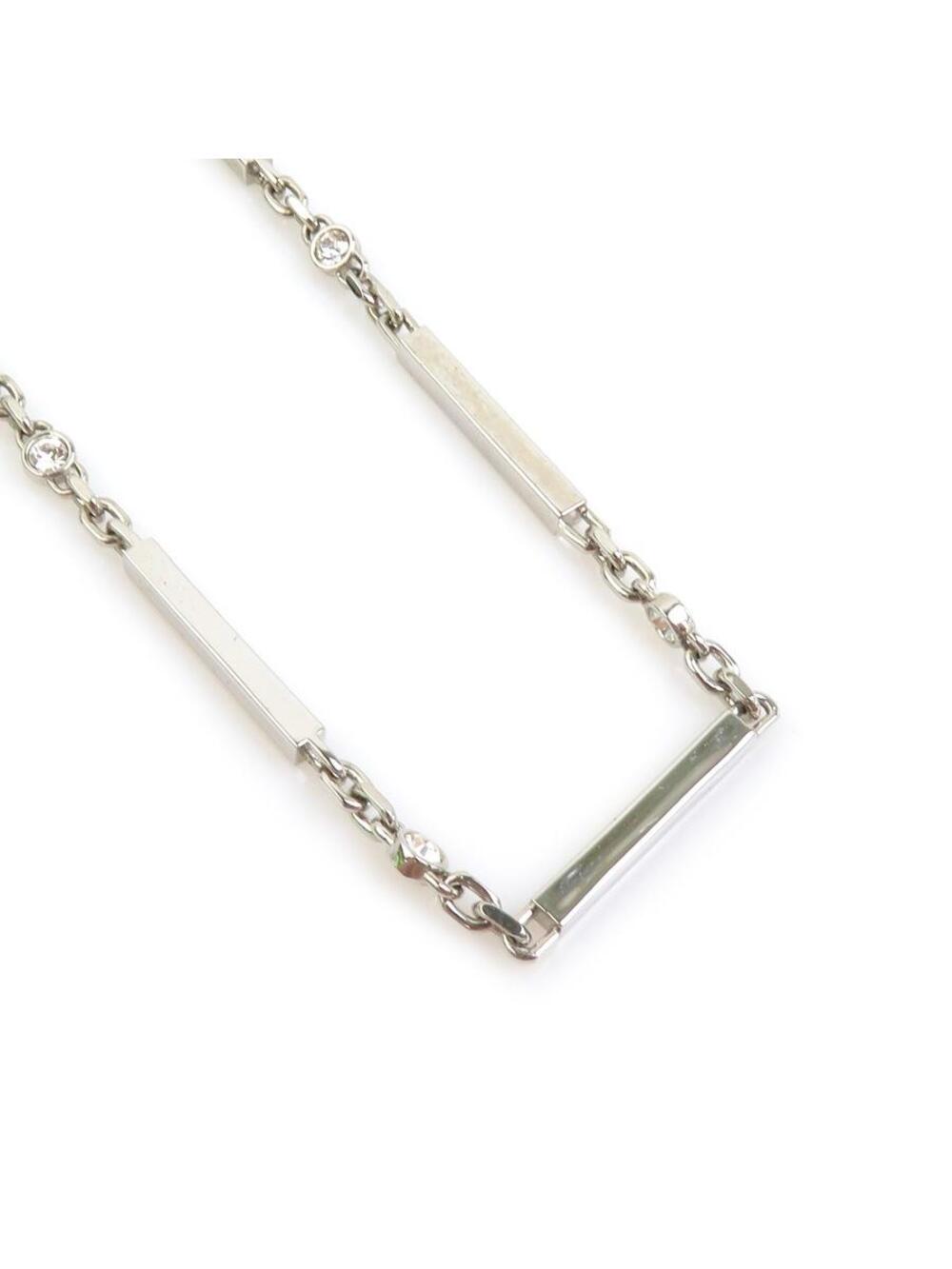 Auth Saint Laurent Necklace Silver #315364S18B